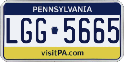 PA license plate LGG5665