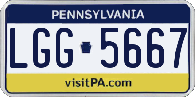 PA license plate LGG5667