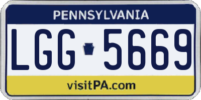 PA license plate LGG5669