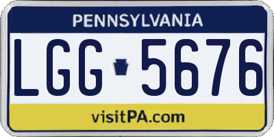 PA license plate LGG5676