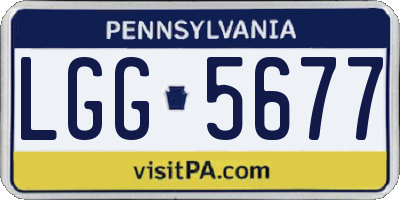 PA license plate LGG5677
