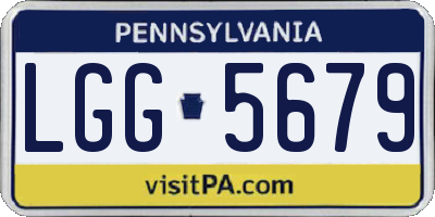 PA license plate LGG5679