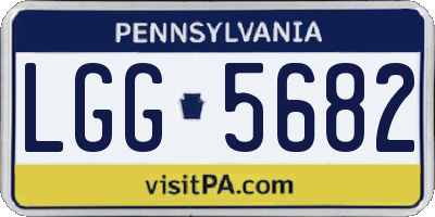 PA license plate LGG5682