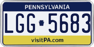 PA license plate LGG5683
