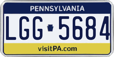 PA license plate LGG5684