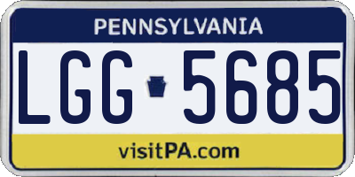 PA license plate LGG5685