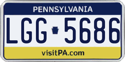 PA license plate LGG5686