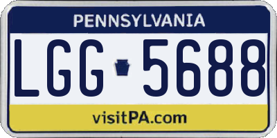 PA license plate LGG5688