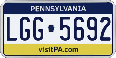 PA license plate LGG5692