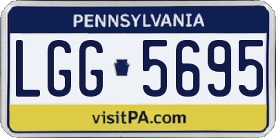 PA license plate LGG5695