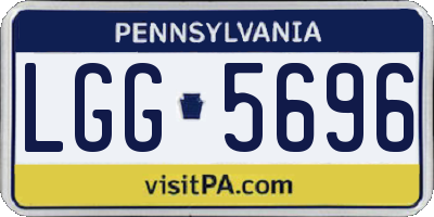 PA license plate LGG5696