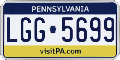 PA license plate LGG5699