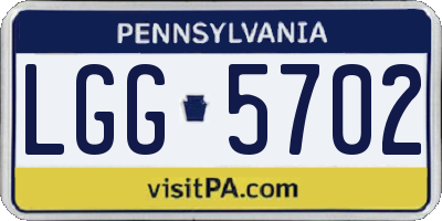 PA license plate LGG5702