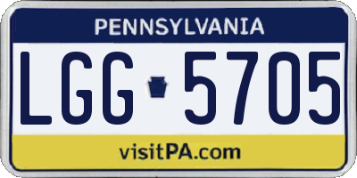 PA license plate LGG5705