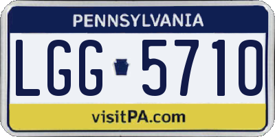 PA license plate LGG5710