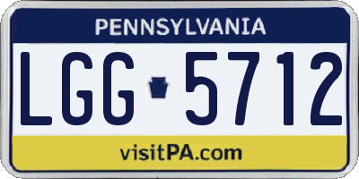 PA license plate LGG5712
