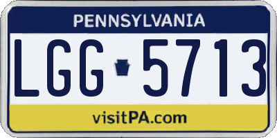 PA license plate LGG5713