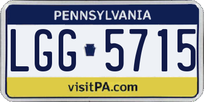 PA license plate LGG5715