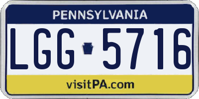 PA license plate LGG5716