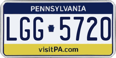 PA license plate LGG5720