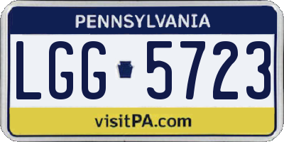 PA license plate LGG5723