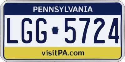 PA license plate LGG5724