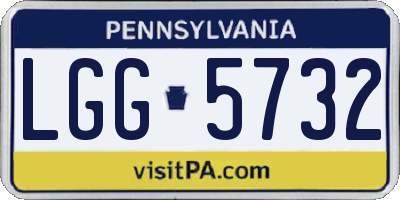 PA license plate LGG5732