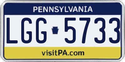 PA license plate LGG5733