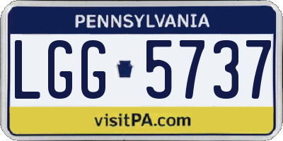 PA license plate LGG5737
