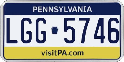 PA license plate LGG5746