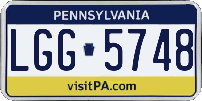 PA license plate LGG5748