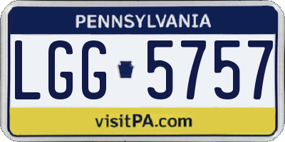 PA license plate LGG5757