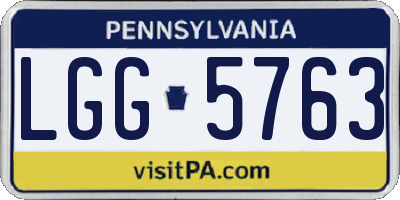 PA license plate LGG5763