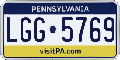 PA license plate LGG5769