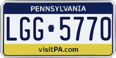 PA license plate LGG5770