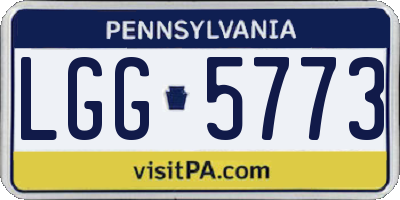 PA license plate LGG5773