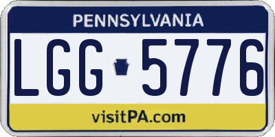 PA license plate LGG5776