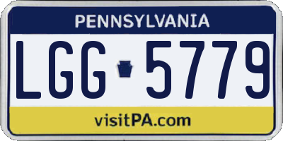 PA license plate LGG5779