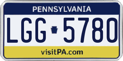 PA license plate LGG5780