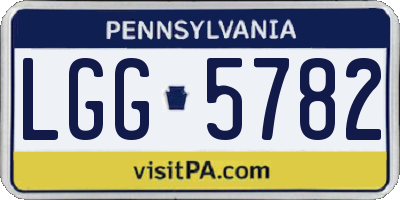 PA license plate LGG5782