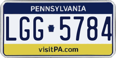 PA license plate LGG5784