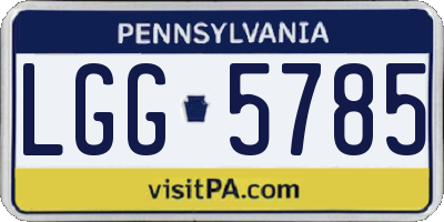 PA license plate LGG5785