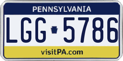 PA license plate LGG5786