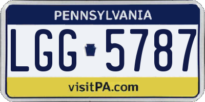 PA license plate LGG5787