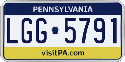 PA license plate LGG5791