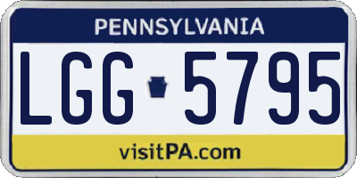 PA license plate LGG5795