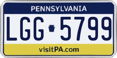 PA license plate LGG5799