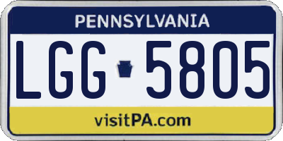 PA license plate LGG5805
