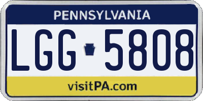 PA license plate LGG5808