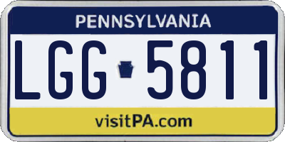 PA license plate LGG5811
